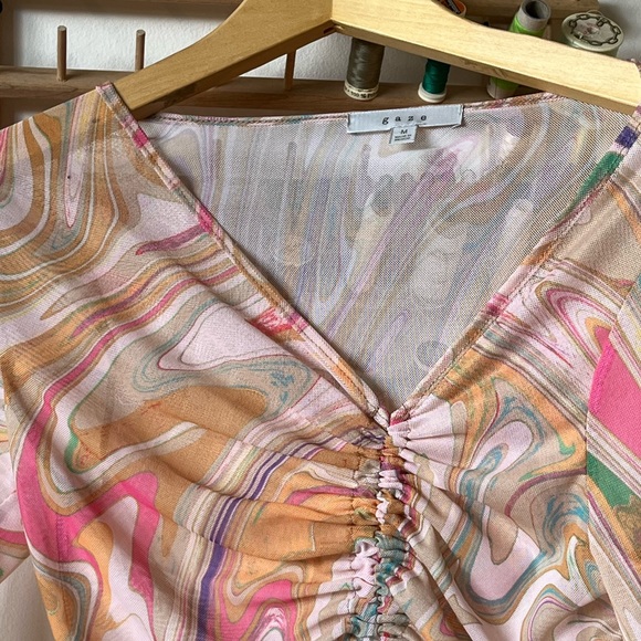 Mesh wavy long sleeve top - Picture 5 of 6